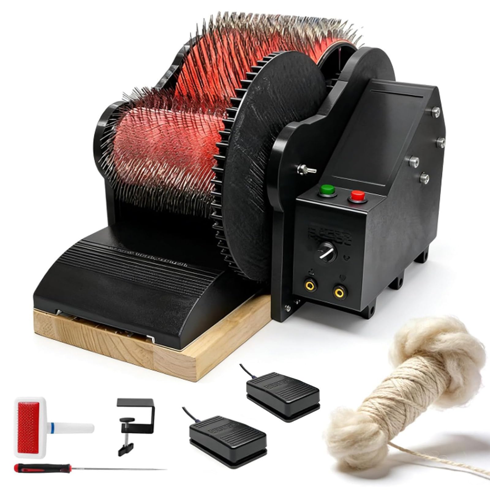 Máquina cardadora de tambor para lana ideal en fieltrado artesanal y mezclas