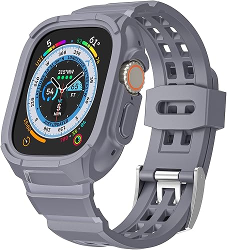 Miniatura 8 de Cyitio Correa para Apple Watch con funda, TPU resistente para reloj inteligente, funda protectora para hombres y mujeres, correa deportiva para