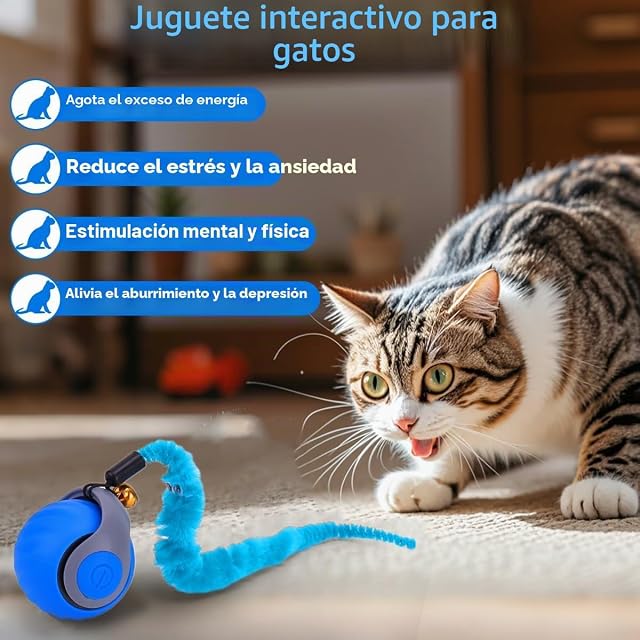 Foto 4 de 7 de Juguete Interactivo Gato, Bola de Juguete Interactivo para Gatos,Tail 2.0