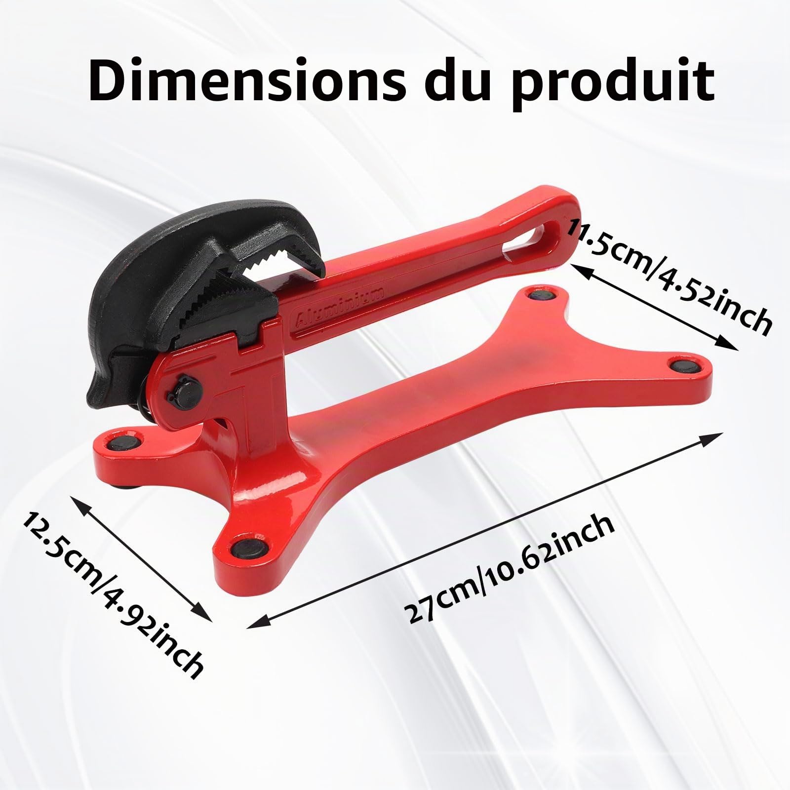 Qivine Étau de Serrage pour Tuyaux Portable en Aluminium, Support de Maintien pour Tube 1/8" à 1-1/2", Mâchoires en Acier Trempé Double V, Étau de Plomberie Léger pour Serrage, Coupe