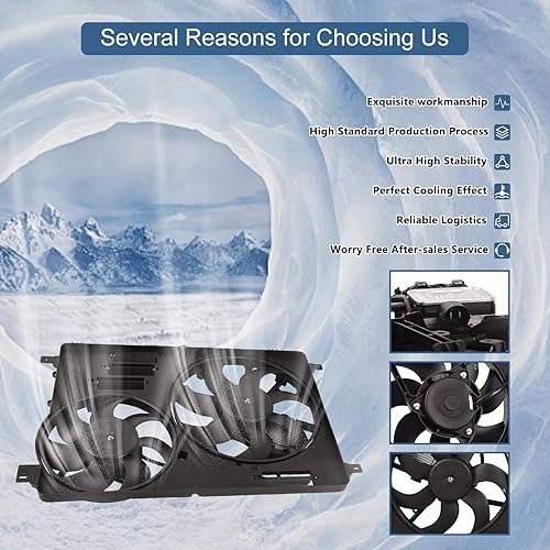 Miniatura 3 de TOPAZ Ventilador de refrigeración del radiador con módulo de control LR024292 Se adapta a Land Rover LR2 Discovery Sport 2.0L