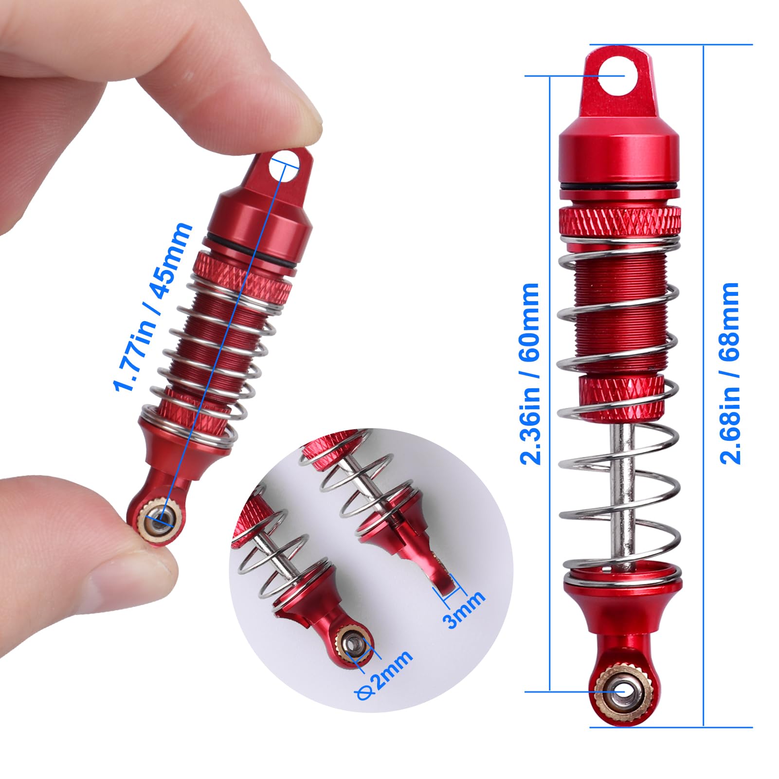Losi Mini-T Upgrades GPM Aluminum Rear Spring Dampers For Losi 1/18 ...