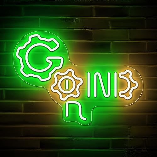 Miniatura 1 de Lumoonosity Grind - Letrero de neón para niños, adolescentes, sala de juegos, decoración de dormitorio, letrero de neón alimentado por USB para