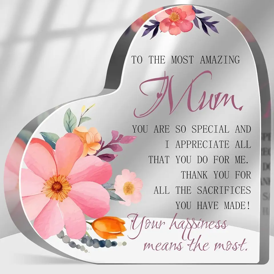 Tackgåva till mamma dekor skylt