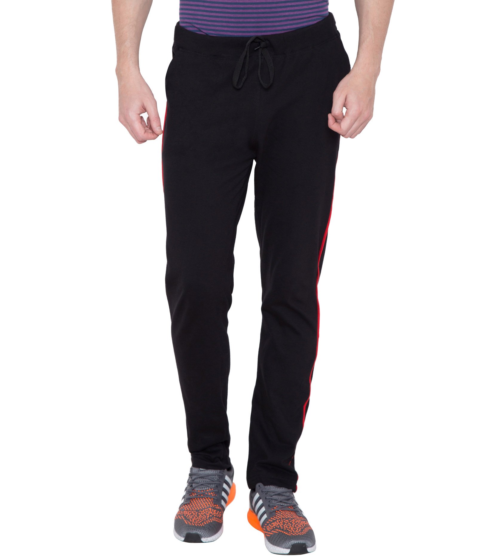 Changrobe Men's Black Cotton Trackpant