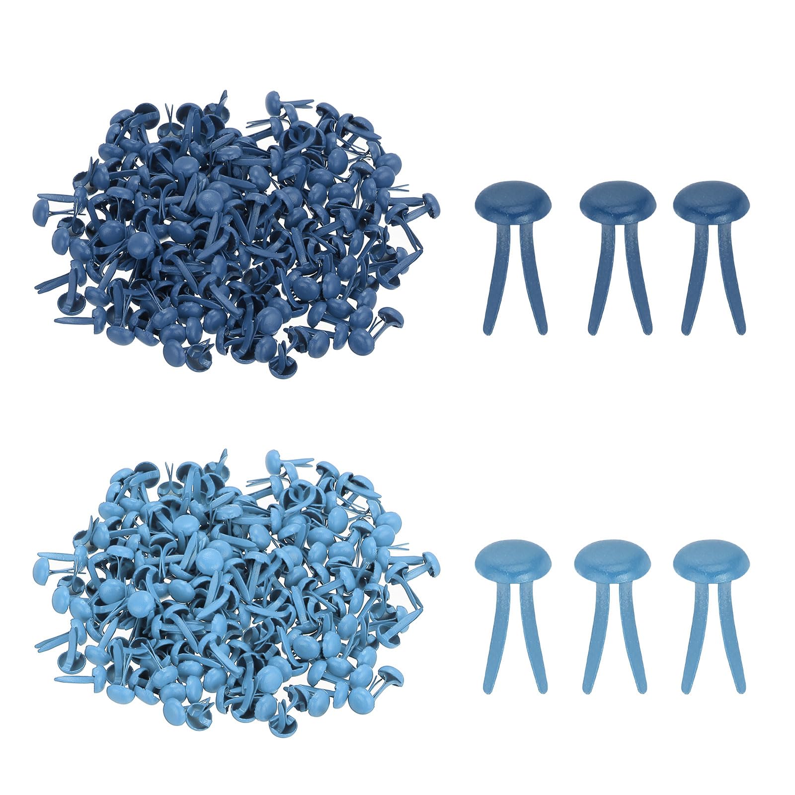 Attaches en laiton bleu pour personnaliser vos albums photos et ateliers DIY