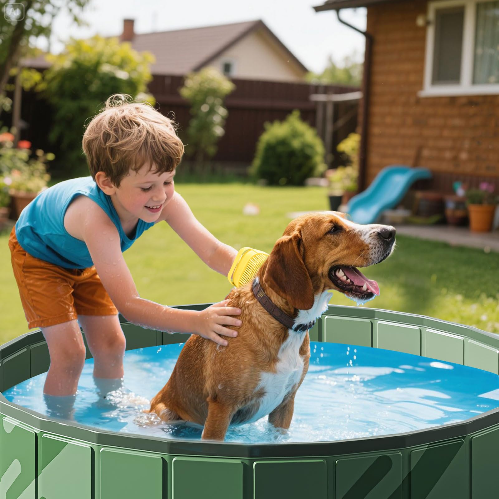 Piscine pour chien de grande taille - 80 x 20 cm/100 x 30 cm - Piscine pliable portable - En PVC épais - Baignoire pour chien robuste antidérapante et résistante à la déchirure - Pour grands et petits