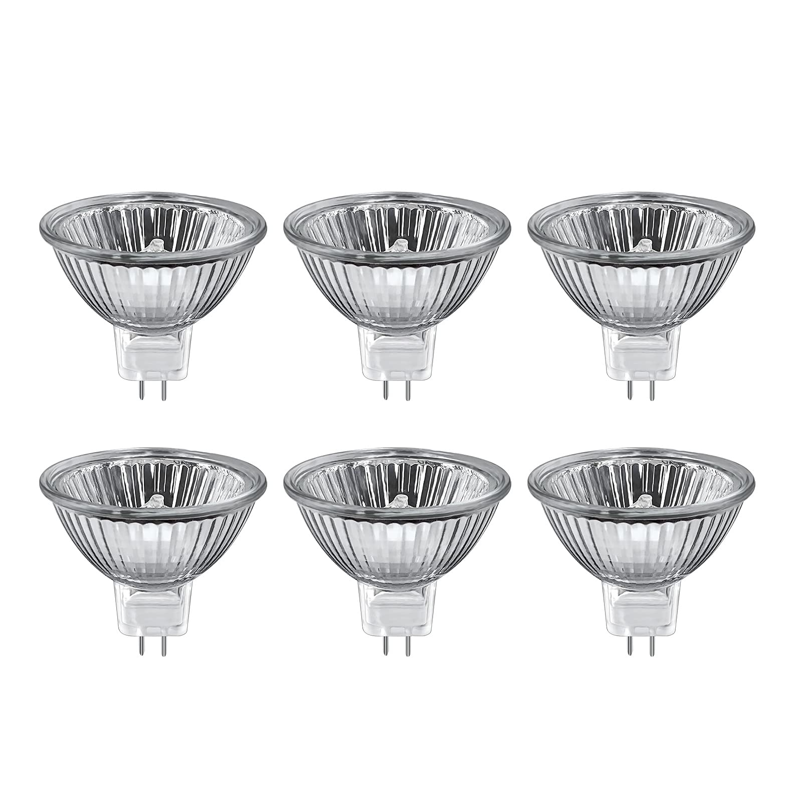 Pack of 6 MR16 halogen bulbs, 35 watts, dimmable, 12 V halogen bulb, GU 5, 3, 400 lm, warm white 2800 K