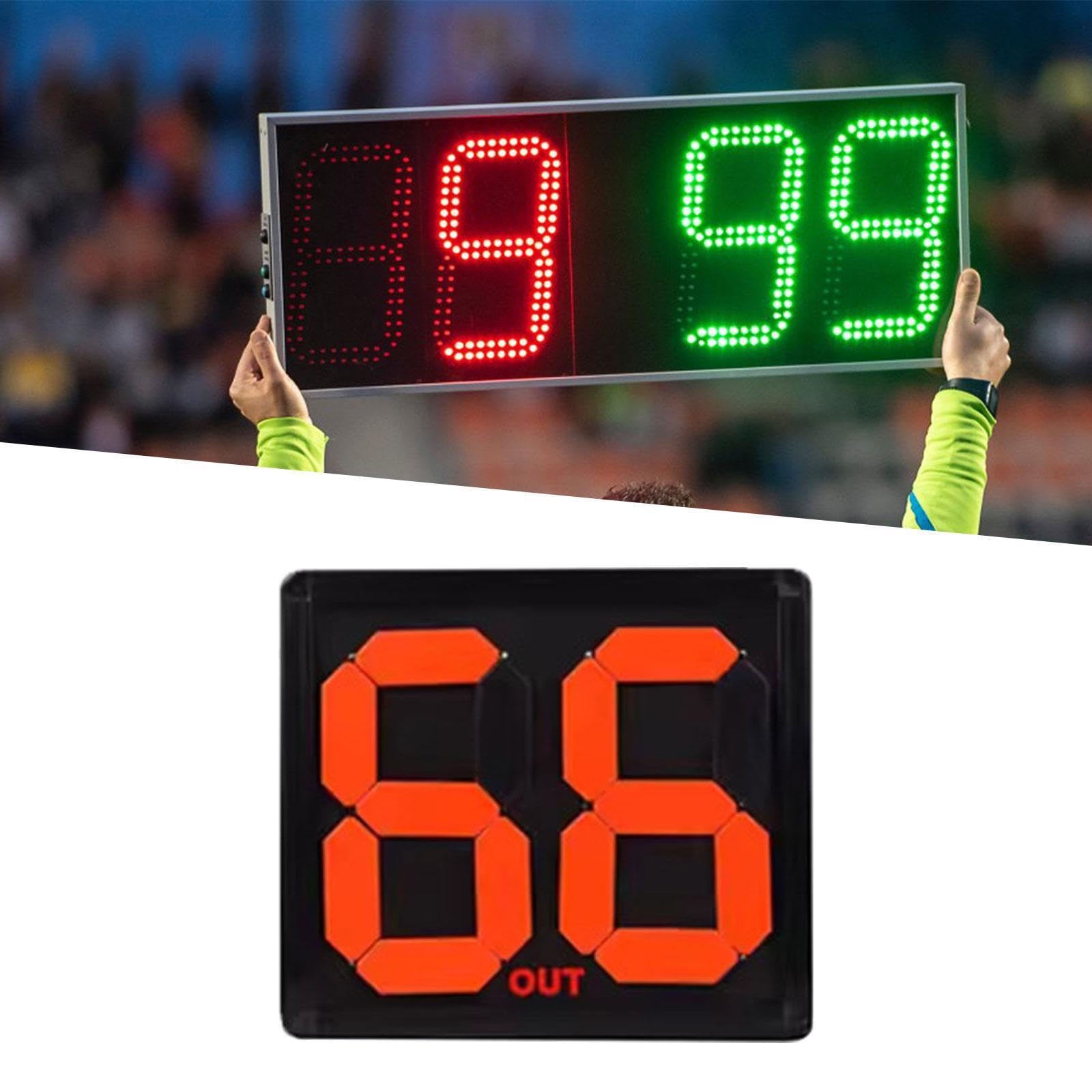 Tabellone segnapunti Digitale per sostituzioni, Display Chiaro e Compatto, per Allenatori, Eventi Sportivi, Calcio, Arbitro, cartellino di Sostituzione, Numero a Due