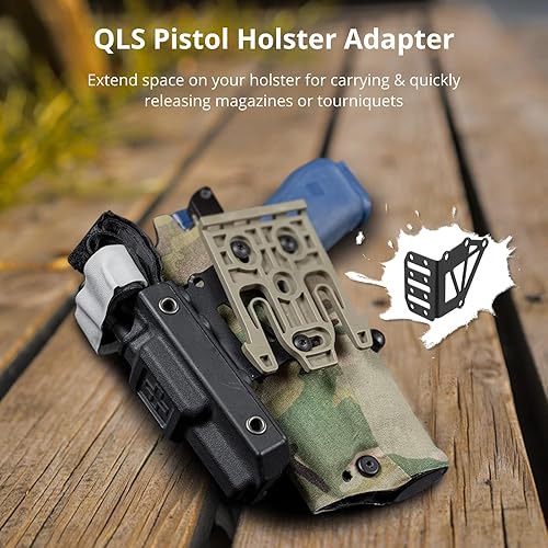 Miniatura 3 de yeesport Adaptador de funda de pistola, adaptador de extensión de funda QLS de liberación rápida para revista, torniquete, caja de funciones, funda