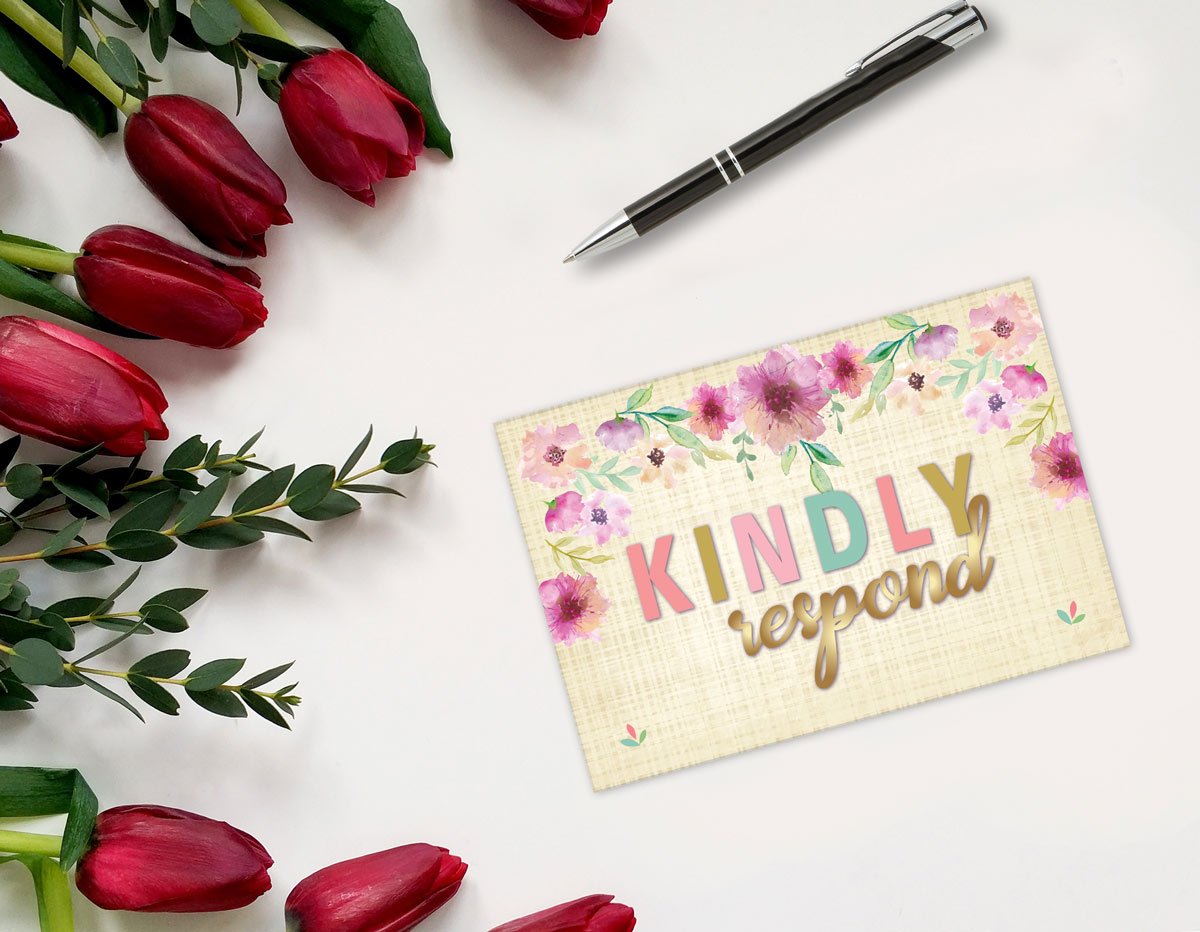 Kindly Respond - 50 Blank RSVP Postcards - Great For Wedding RSVP, Baby Shower, Birthdays, RSVP Reply Cards (Kindly Respond)
