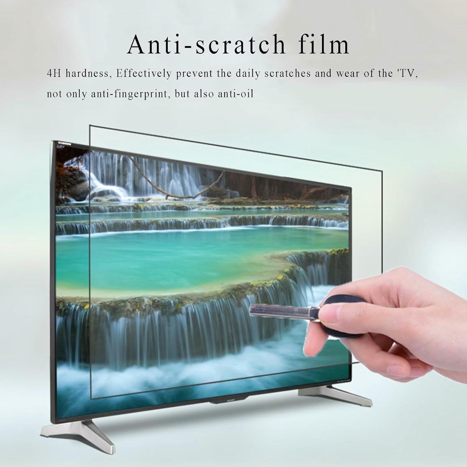 Pellicola Protettiva per Display LCD Antiriflesso da 32-75 Pollici, Anti Luce Blu, AntiGraffio, per Schermo TV, Allevia L'affaticamento degli Occhi per LCD, LED, OLED E QLED 4K HDTV~/