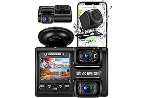 PRUVEEO 3-Channel Dash Cam, QHD 2K+2K+2K, for Cars