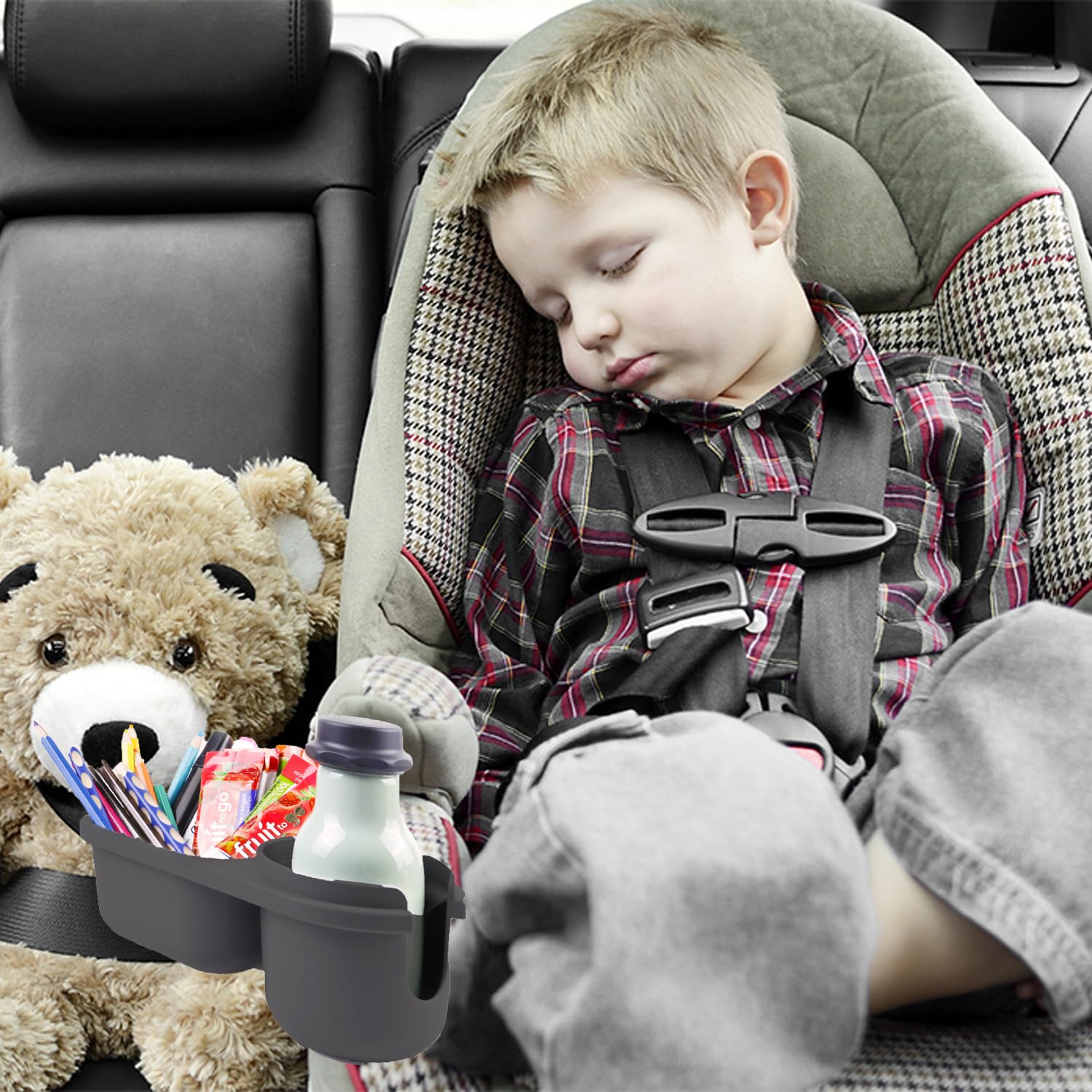 Child Cup Holder with Snacks Holder for Convertible Car Seats Convertible Cup Holder - Image 3