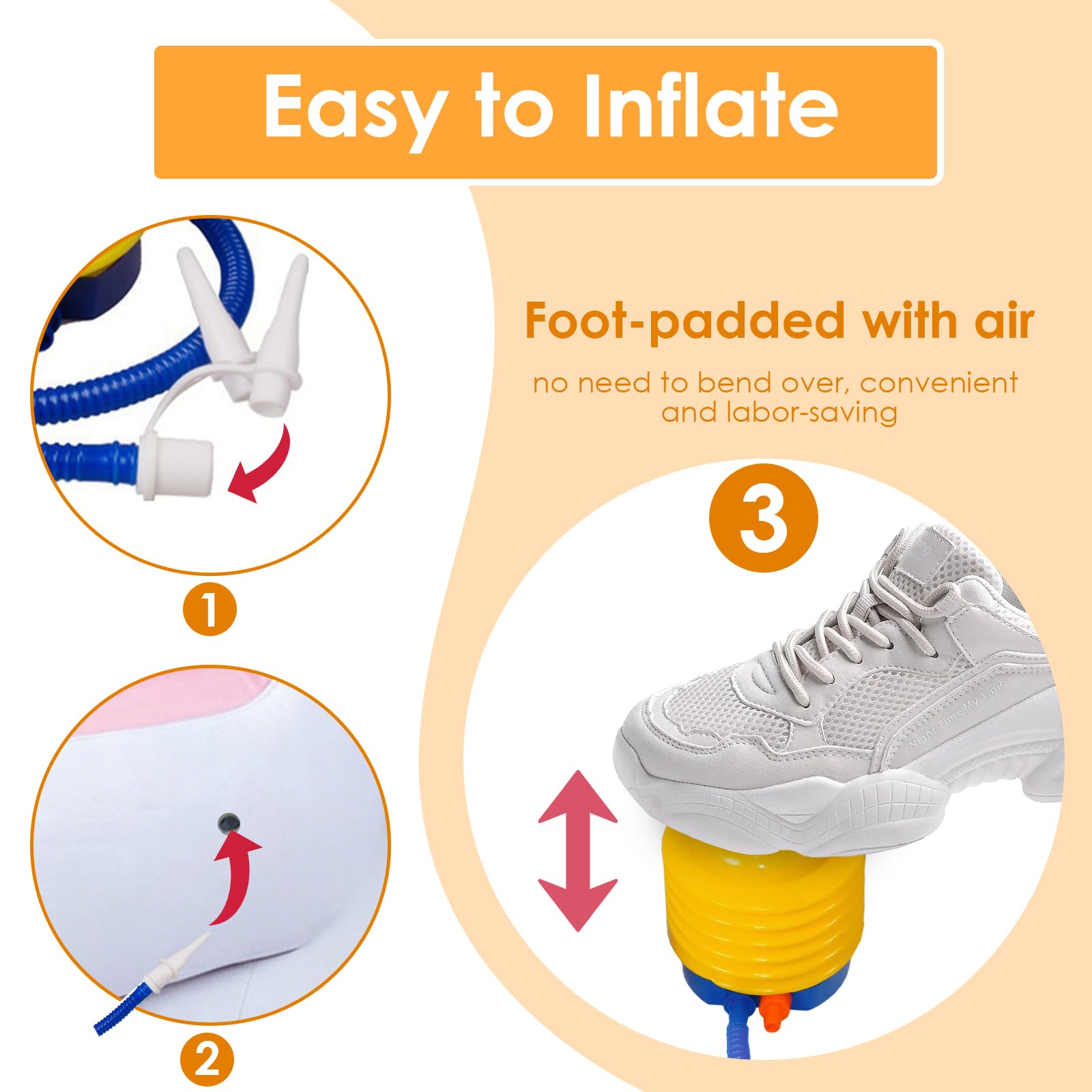 Sofá de aire, sofá de camping con reposapiés, sofá hinchable portátil, sillón hinchable, sillón de piscina, airlounge, puf al aire libre, para camping, hogar (1, S rosa, 1 persona) | Inflable