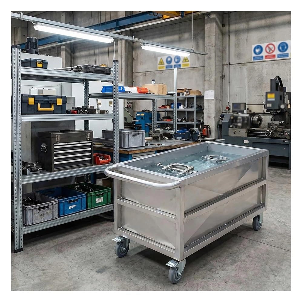 Carrello resistente in acciaio inox – Carrello di movimentazione dei materiali di grande capacità per il trasporto della biancheria e la raccolta della biancheria