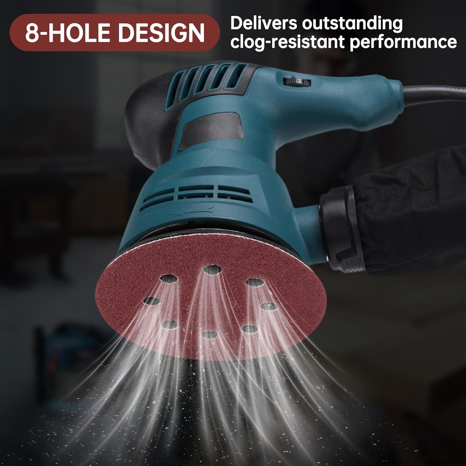 170 PCS 5 Inch 8-Hole Sanding Discs, Round Hook and Loop, Sandpaper for Random Orbital Sander 40 60 80 120 150 220 320 400 600 800 Grits, Sand Paper Assortment Pack
