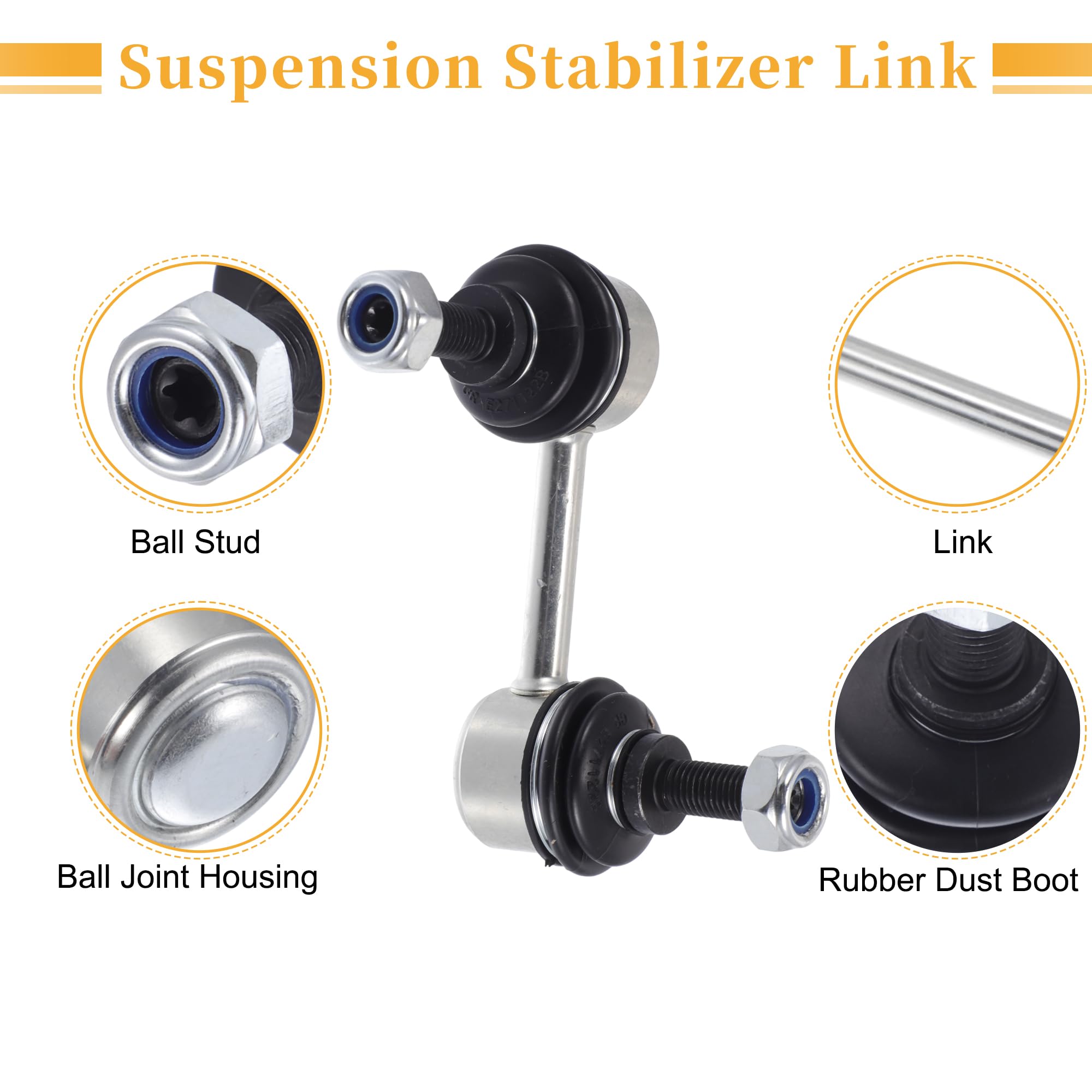 X AUTOHAUX 2pcs Rear Sway Bar Links Stabilizer Link Kit for