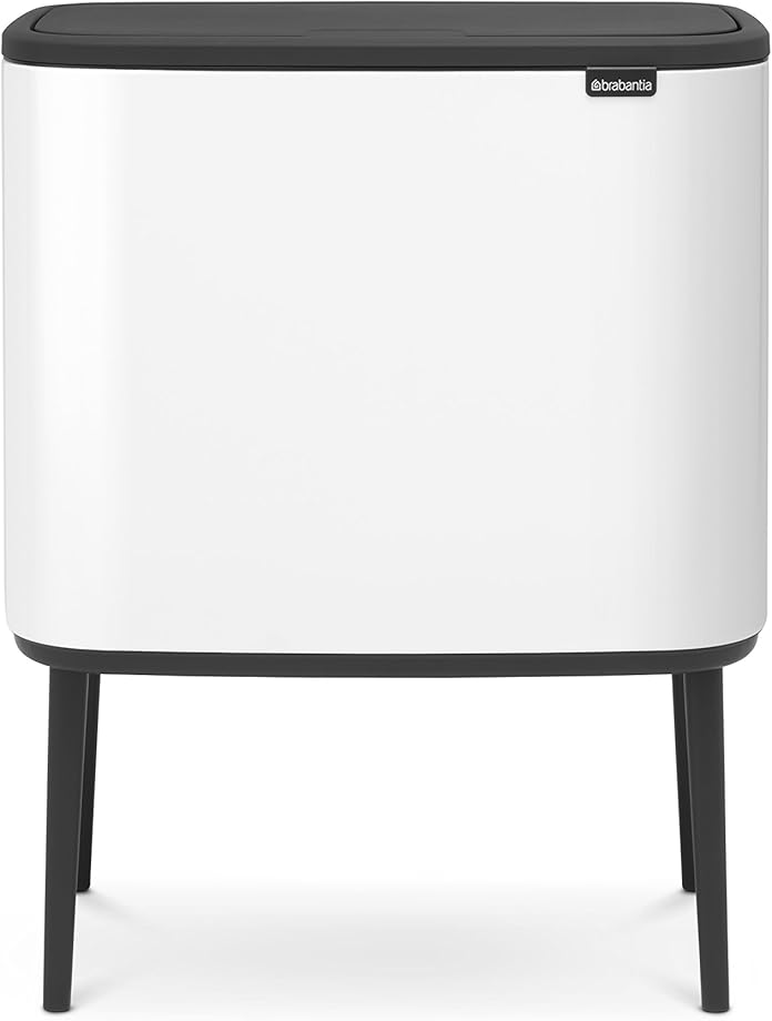 Brabantia bo touch bin Pattumiera metallo bianco 11 + 23 litri