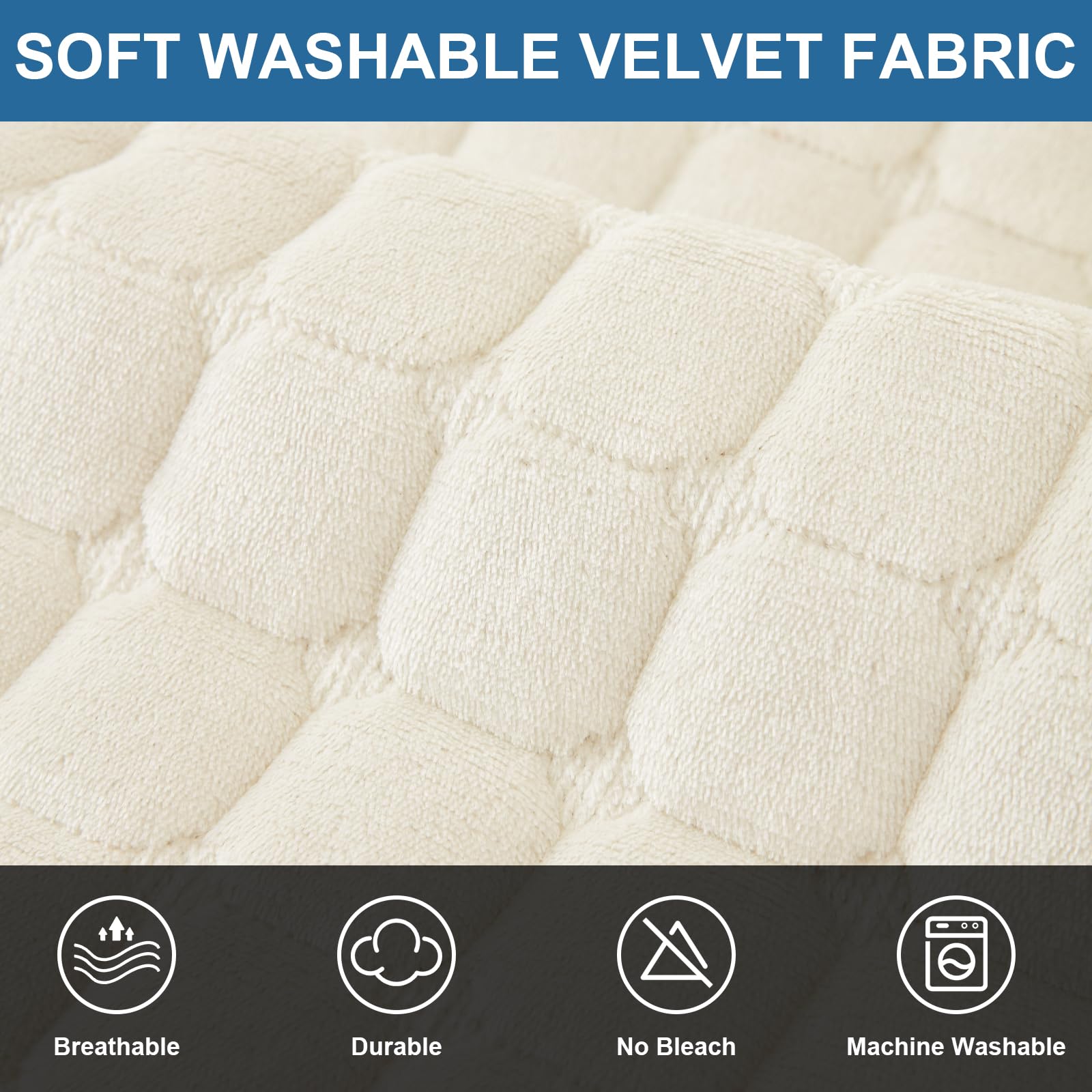 GKXLH 1PC Cushion Covers - Solid Soft Soft Flannel 45x45 Pillow Cases for Couch Sofa Home Decoration (Beige White, Pillowcase 45x45 cm) - Image 4