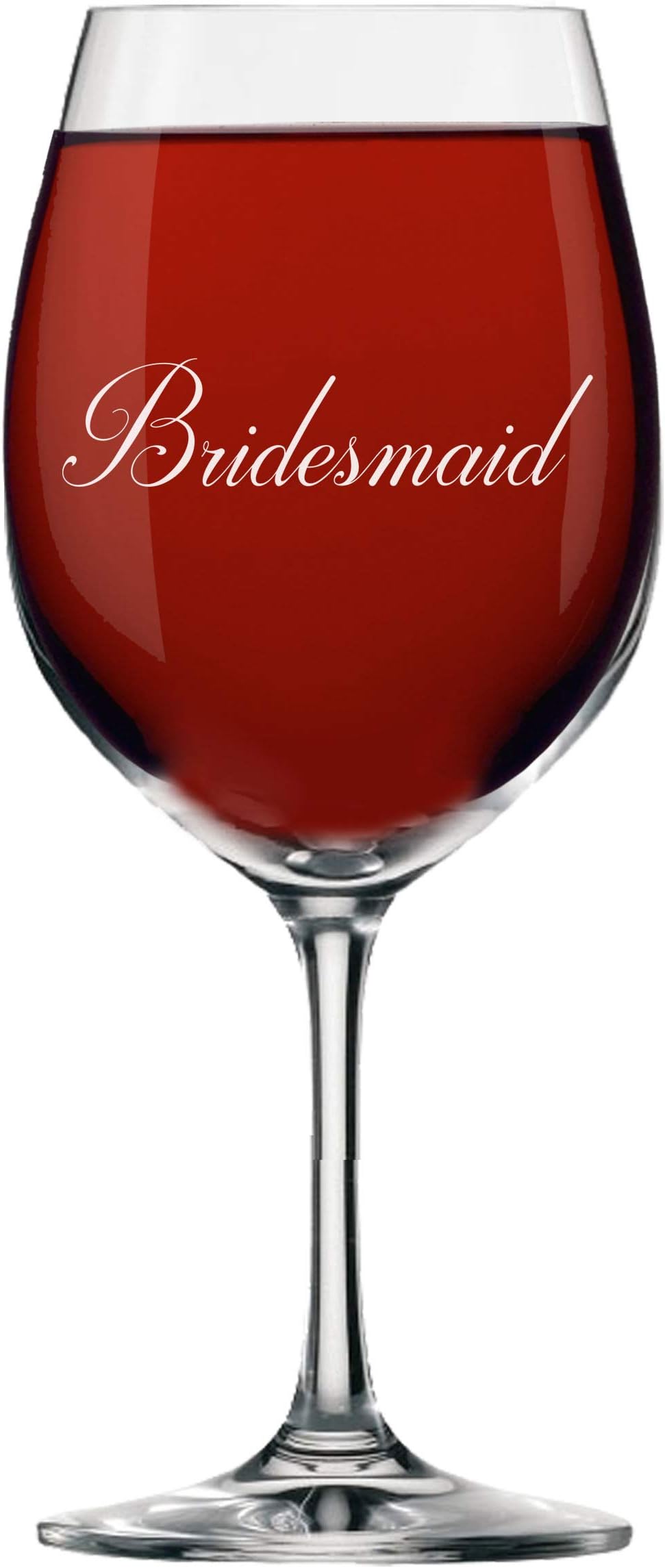 My Personal Memories Bridal Party Wine Glasses with Stem - Engraved Wine Glass Gift Favor (Script Style, Bridesmaid 14oz)
