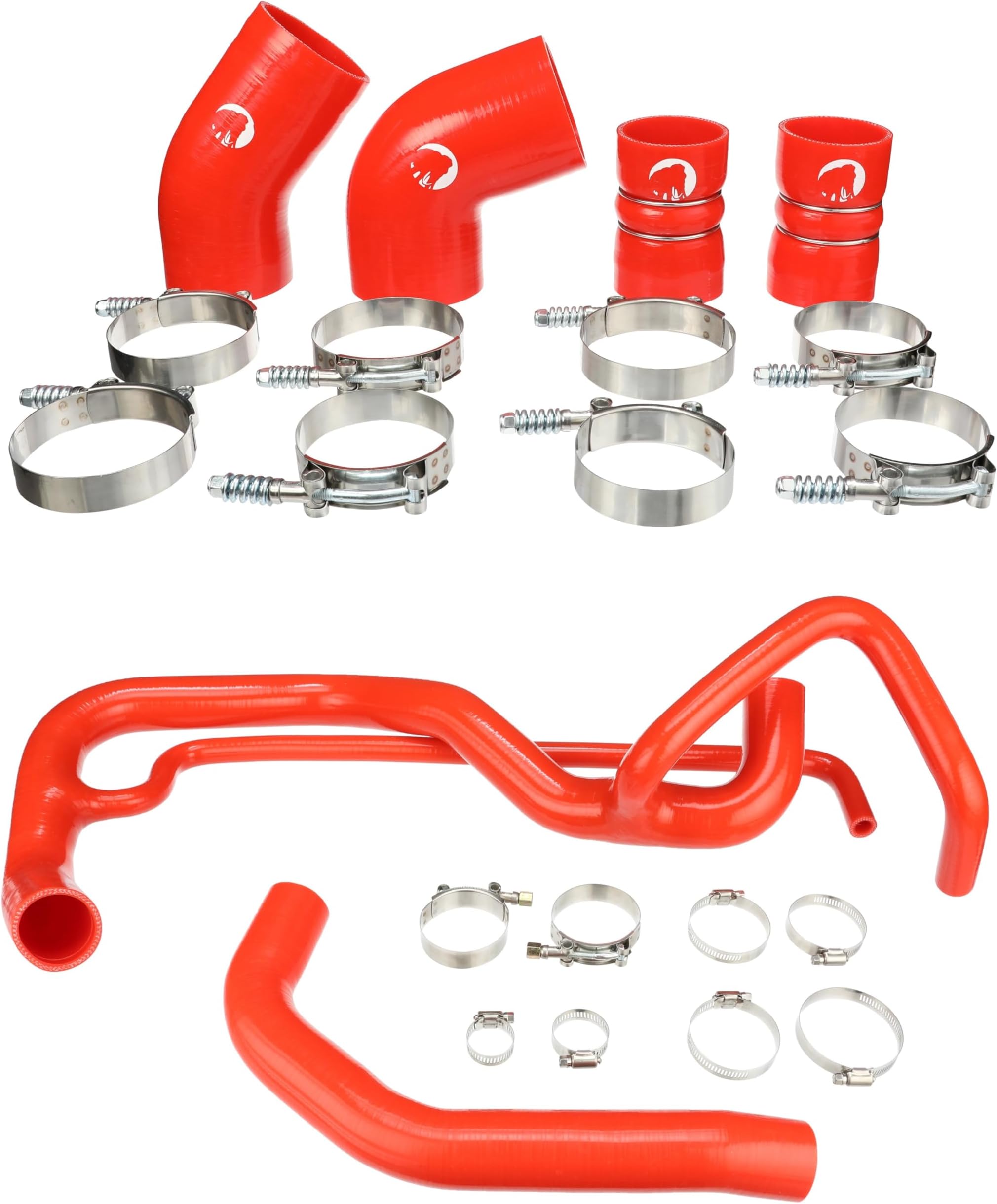 Silicone Intercooler Boot and Radiator Coolant Hose Kit Compatible With 2004.5-2005 Duramax 2500 3500 6.6 LLY