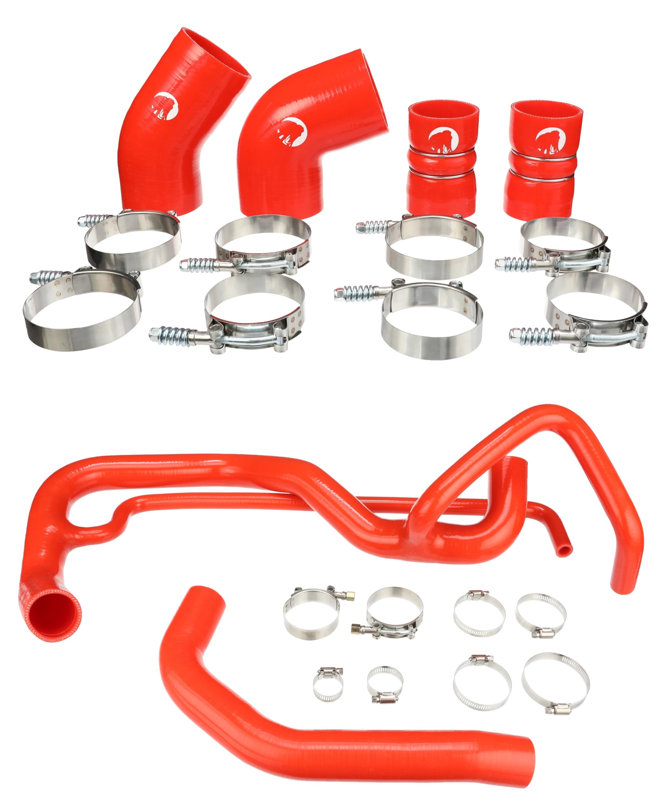 Silicone Intercooler Boot and Radiator Coolant Hose Kit Compatible With 2004.5-2005 Duramax 2500 3500 6.6 LLY