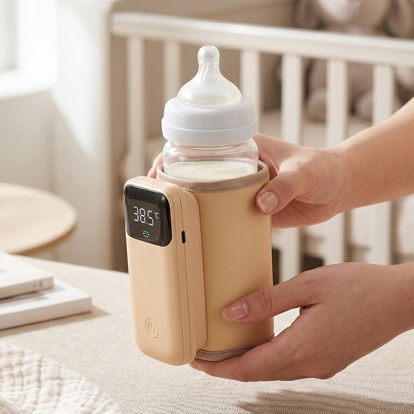 Tosuny Calentador de Biberones Portátil USB Calentamiento Rápido | Calentador de Leche para Bebés de Viaje para Uso en Exteriores en Automóviles