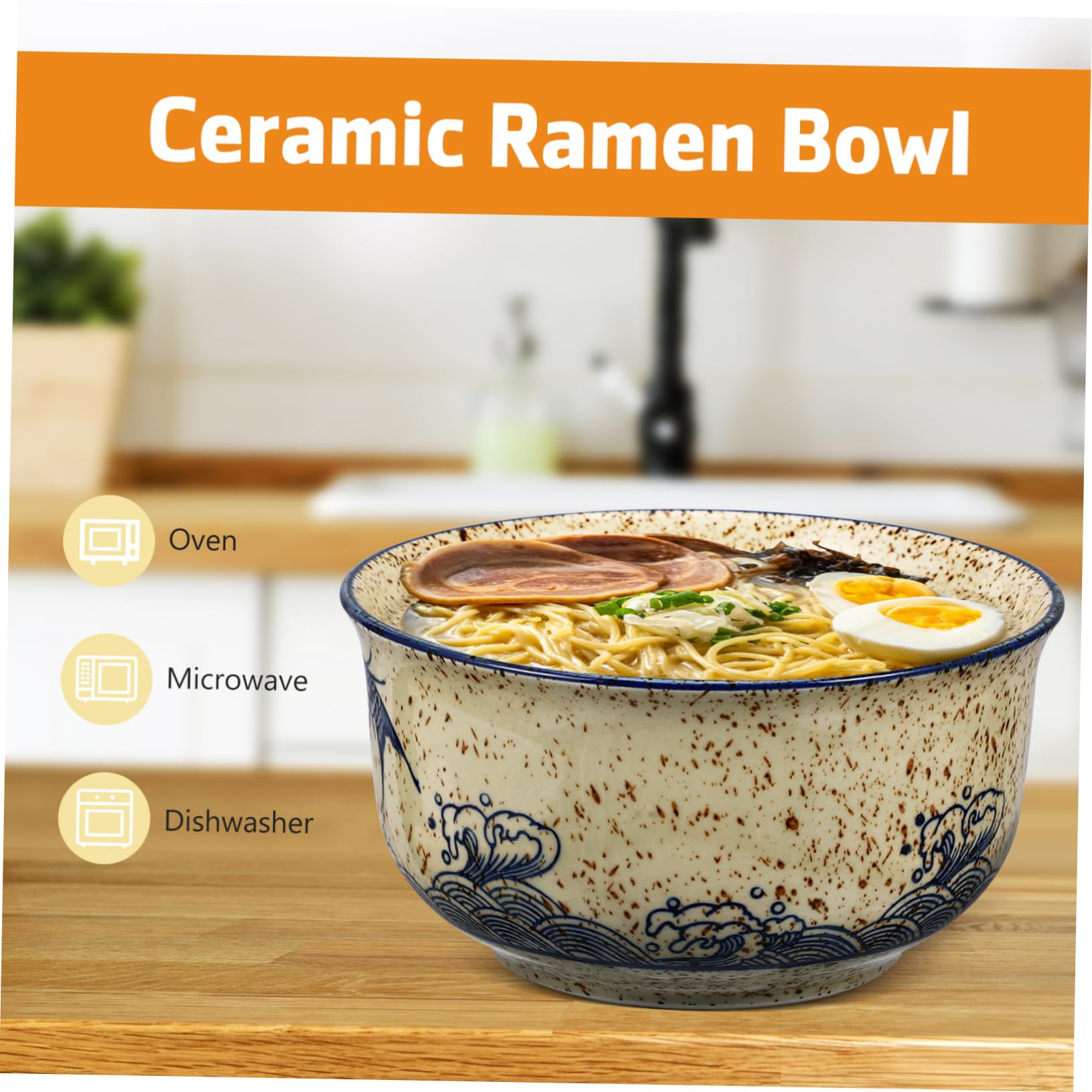 1satz Ramen Nudel Schüssel Set Keramik Mit Deckel Essstäbchen Und Für Ramen Suppen Und Design Für Familie Und Gäste