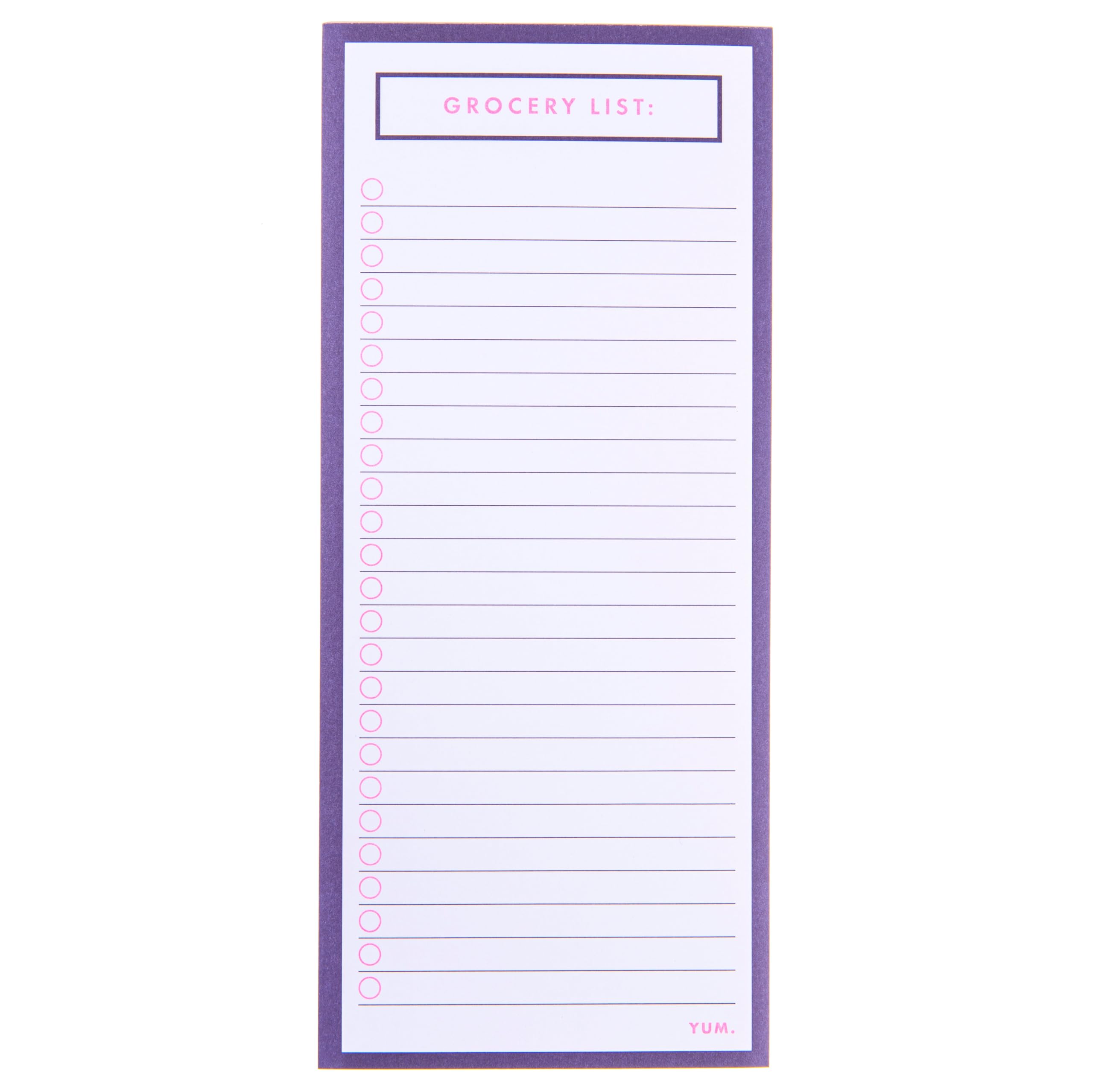 Graphique Magnetic Notepad - Blue and Pink Grocery and Shopping List - Fun Decorative To-Do List - Perfect House Warming Gifts - 100 Tear off Sheets (