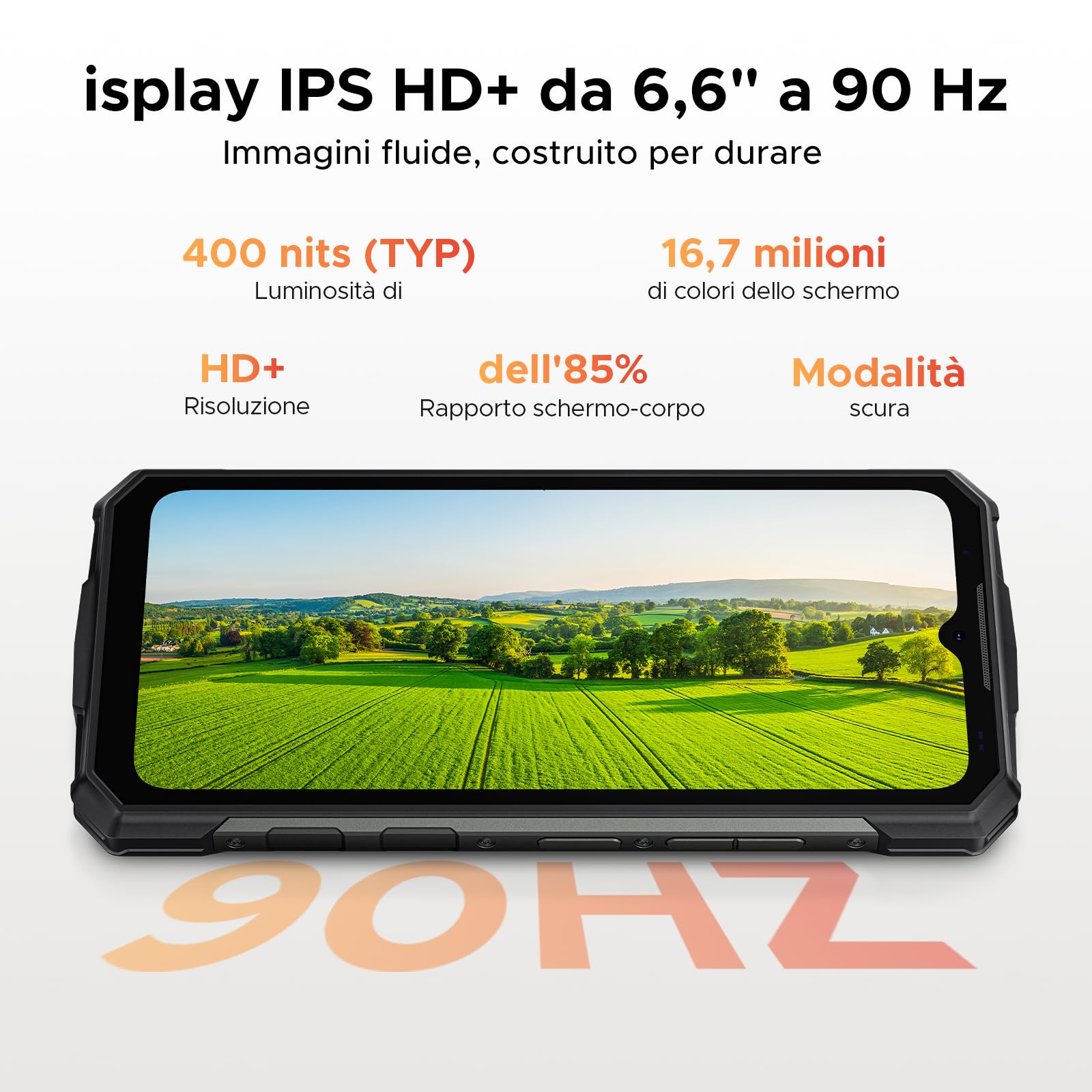 DOOGEE Fire 7 Rugged Smartphone 5G Android 15, 16GB+256GB/2TB Telefono Cellulare, 13000mAh Telefono Indistruttibile, Gemini AI 64MP+16MP Rugged Phone, MTK 6300 Octa Core/Dual SIM/NFC/GPS/IP68/BT5.2