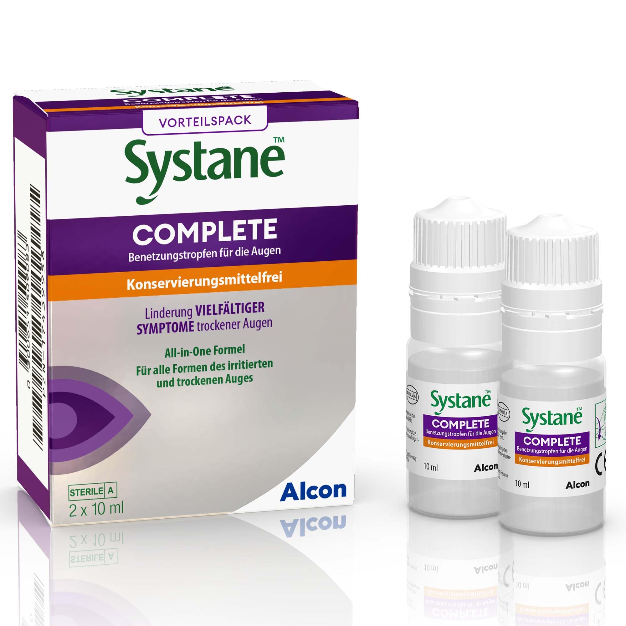 Systane COMPLETE Augentropfen ohne Konservierungsmittel | 2 x 10ml