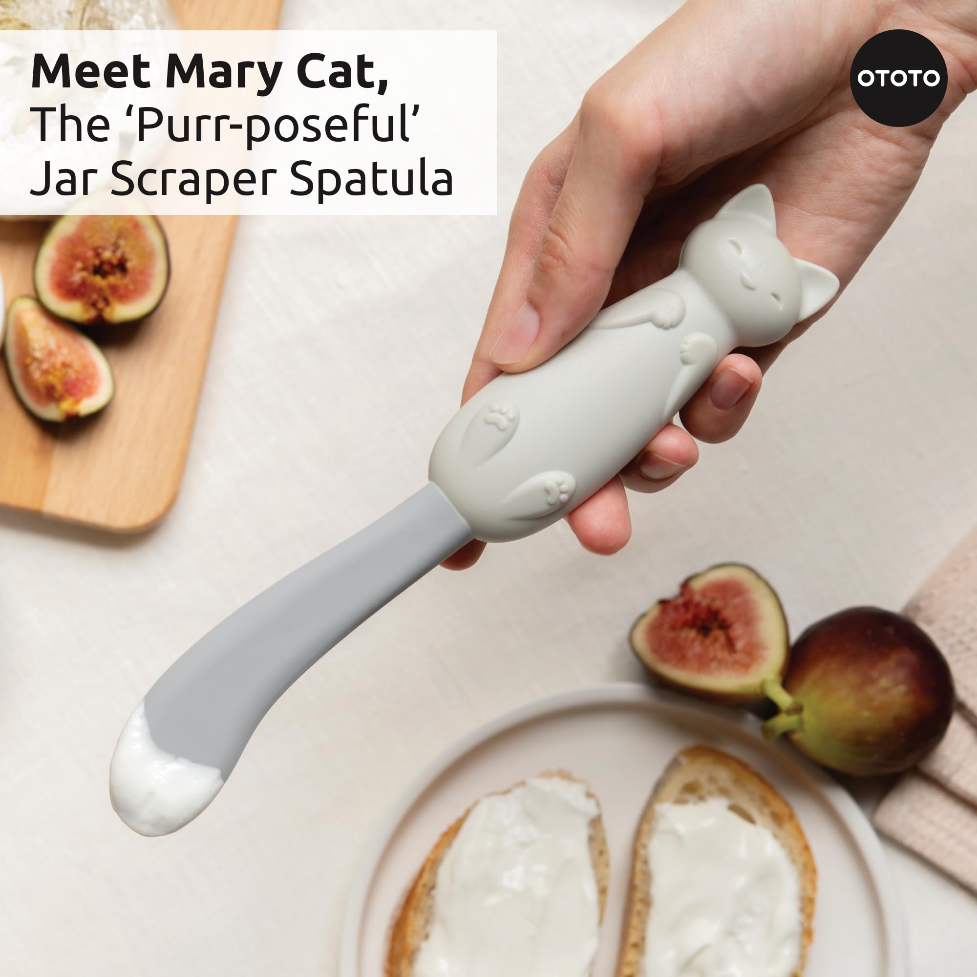 OTOTO Muscateers Bundle of Mary Cat, Katie, Kitty – Glas-Schaber-Spatel, Suppenkelle, Pizzaschneider – niedliches Küchenzubehör, gruselige Gothic-Katzen-Geschenke für Frauen, Küchengeschenke