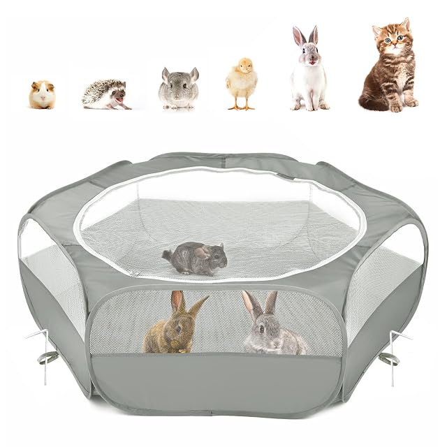 Pawaboo Parque animales pequeños cremallera, gris claro