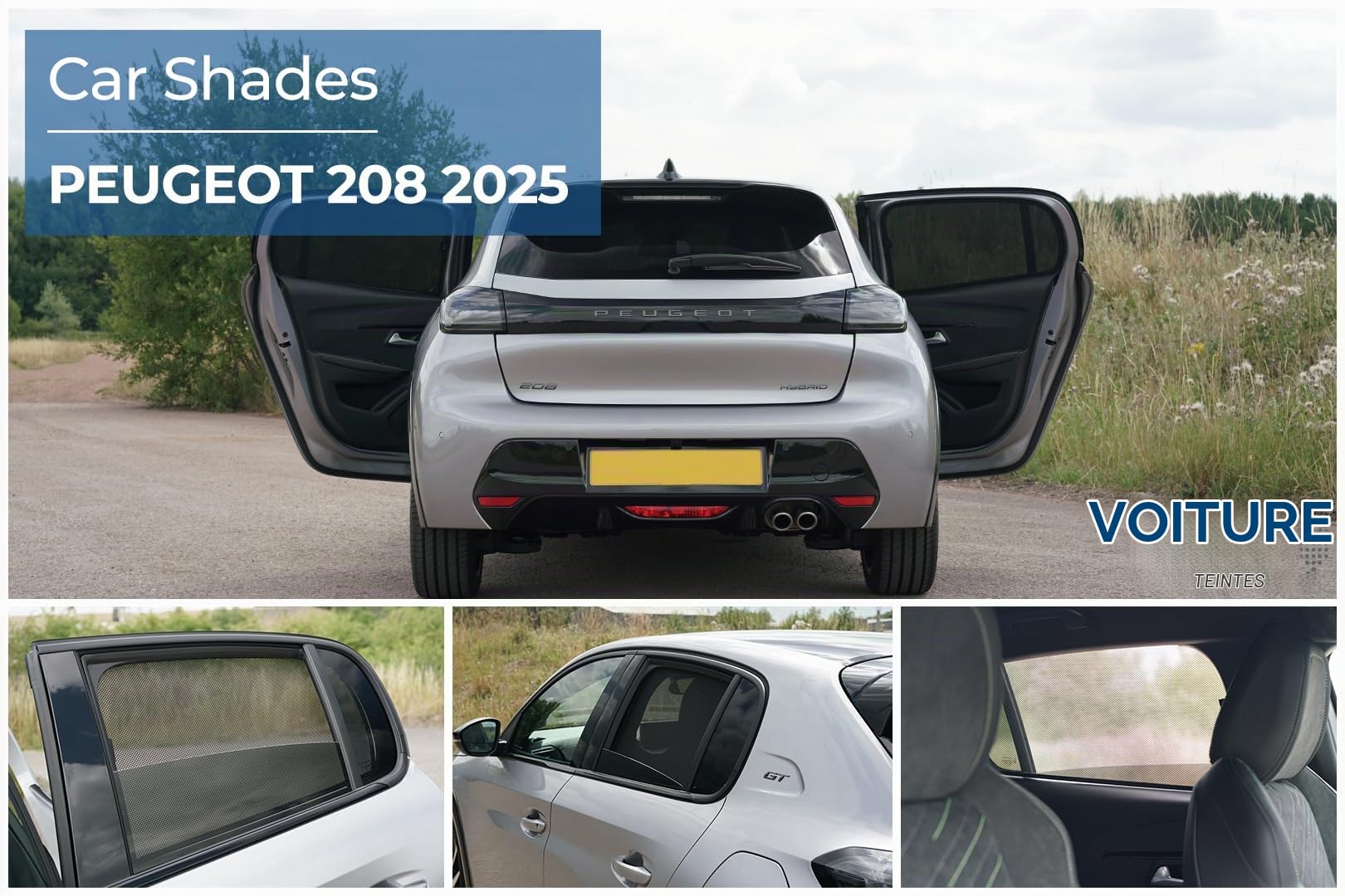 Car Shades Jeu de Pare-Soleil sur Mesure pour Voiture