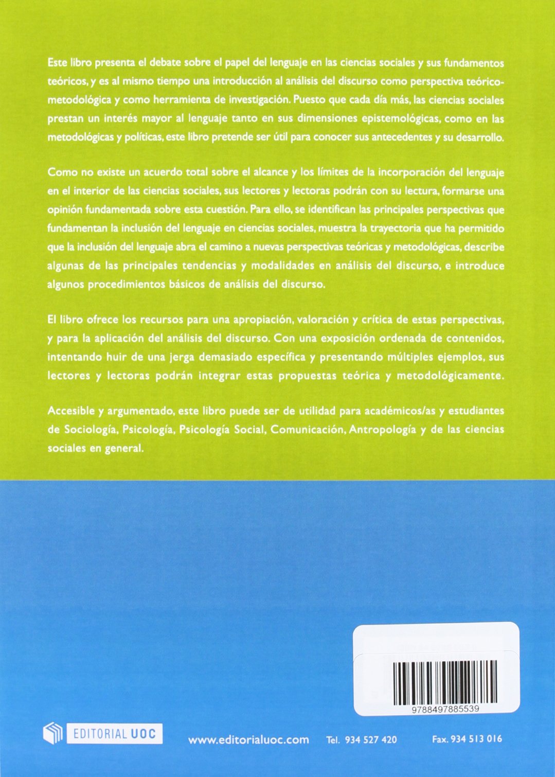 Análisis Del Discurso. Manual para Las Ciencias Sociales: 74 (Manuales)