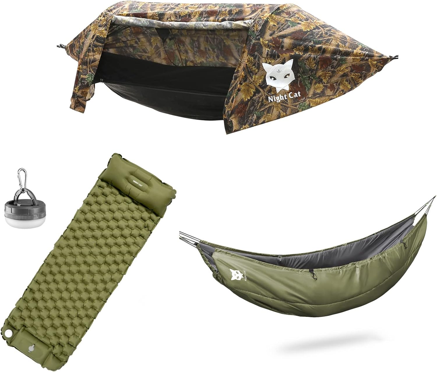 Night Cat Camping Hammock Tent with Hammock Underquilt and