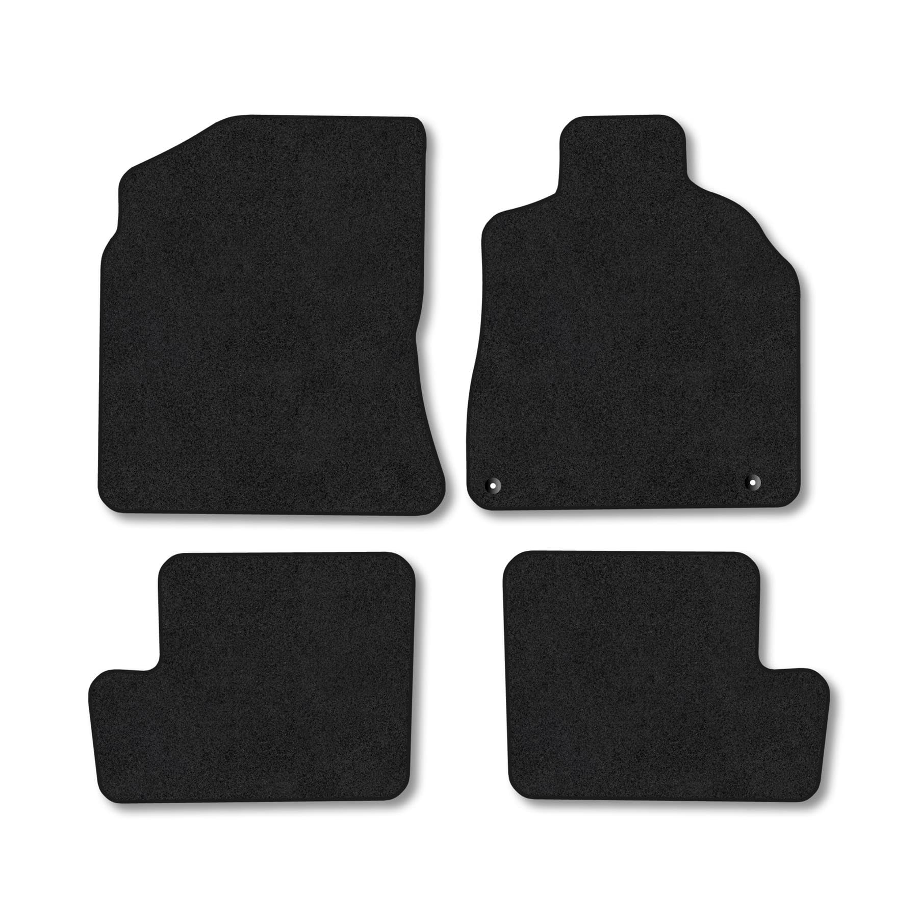Toyota Rav4 (2000-2006) Premium Car Mats Accessories Tailored Fit Tufted-Pile Carpet Black Trim Non-Slip Floor Mats Full Coverage Compatible Accessory Full Front & Rear Set Hand-Finished with Clips