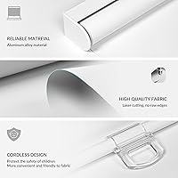 Vista 7 de Boolegon Persianas enrollables opacas para ventanas, sin cordón, para oscurecer la habitación, persianas enrollables, impermeables, negras