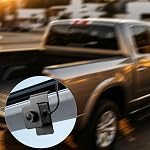 Universal Rear Window Dash Cam Mount, Slide-Down Stainless Steel Vehicle Dash Cam Mount Compatible with All Square Cameras, Easy to Install