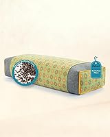 Vista 9 de Almohadas rectangulares de trigo sarraceno, almohadas planas de apoyo cervical para dormir, relleno de casco de trigo sarraceno ajustable