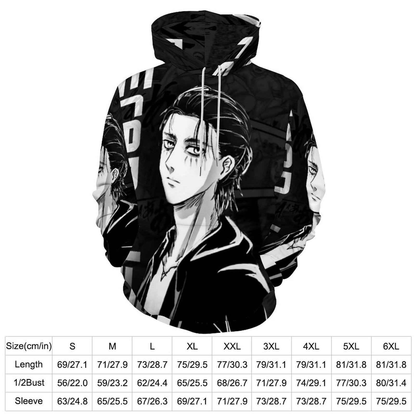 Amazon.co.jp: パーカー メンズ 進撃の巨人 エレン・イェーガー 長袖
