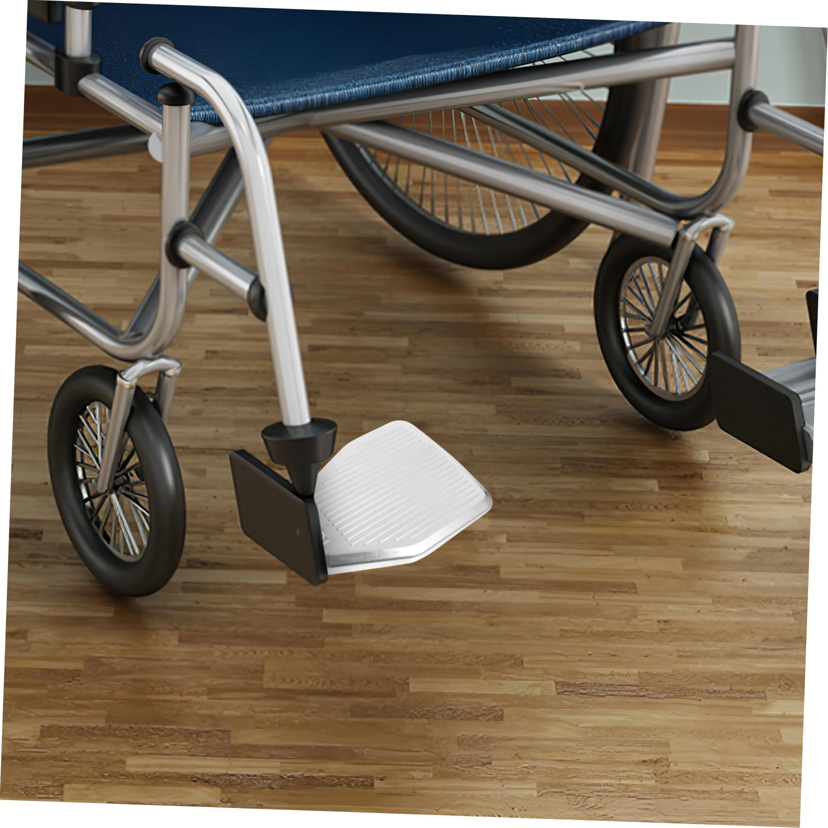 SOESFOUFU 1 Pair Aluminum Alloy Wheelchair Pedal Wheelchairs Wheelchair Footplates for Patient Wheelchair Leg Rest for Elderly Silver