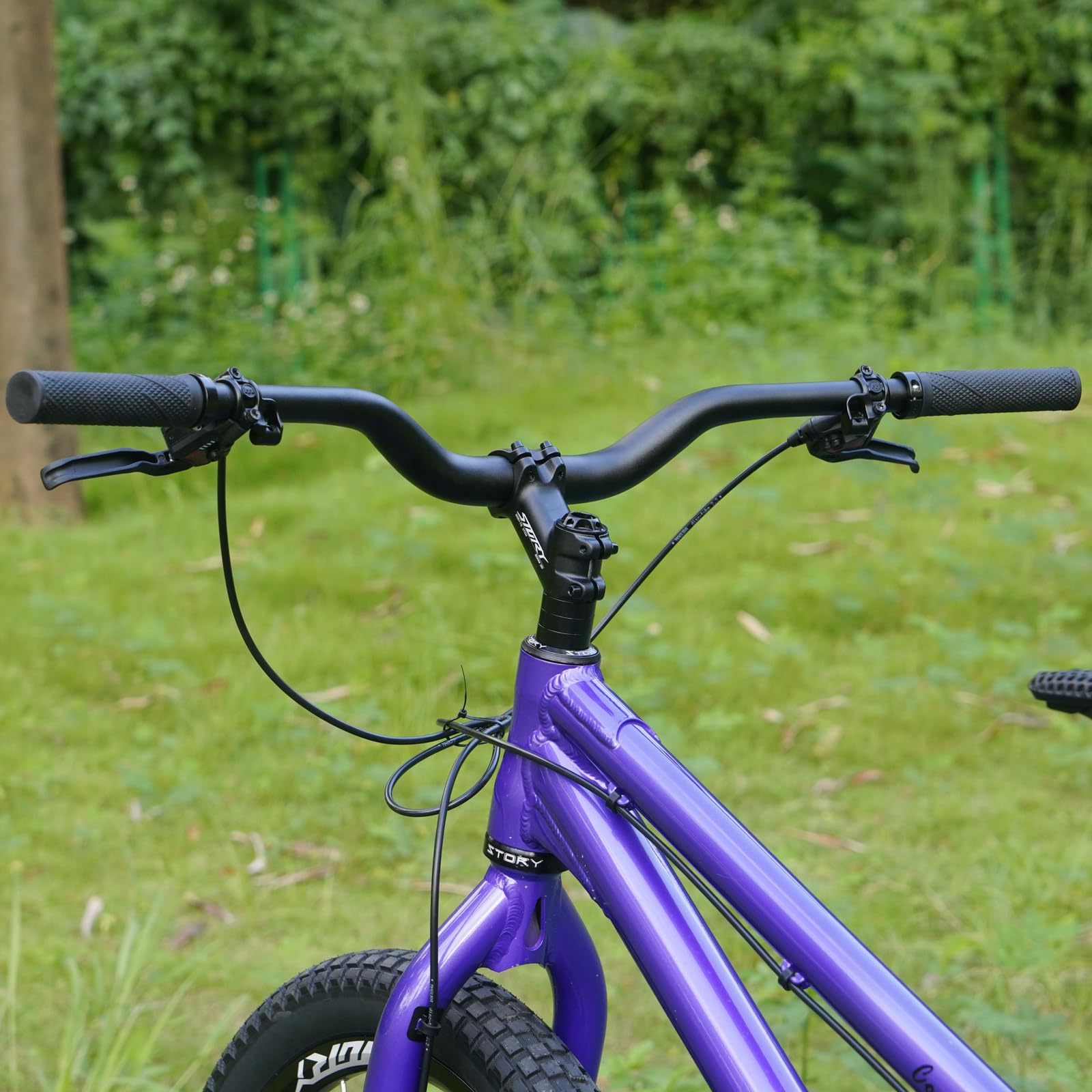 PLATT Manubrio per mountain bike da 31,8 mm in lega di alluminio per mountain bike (720 mm, 50mm di aumento)