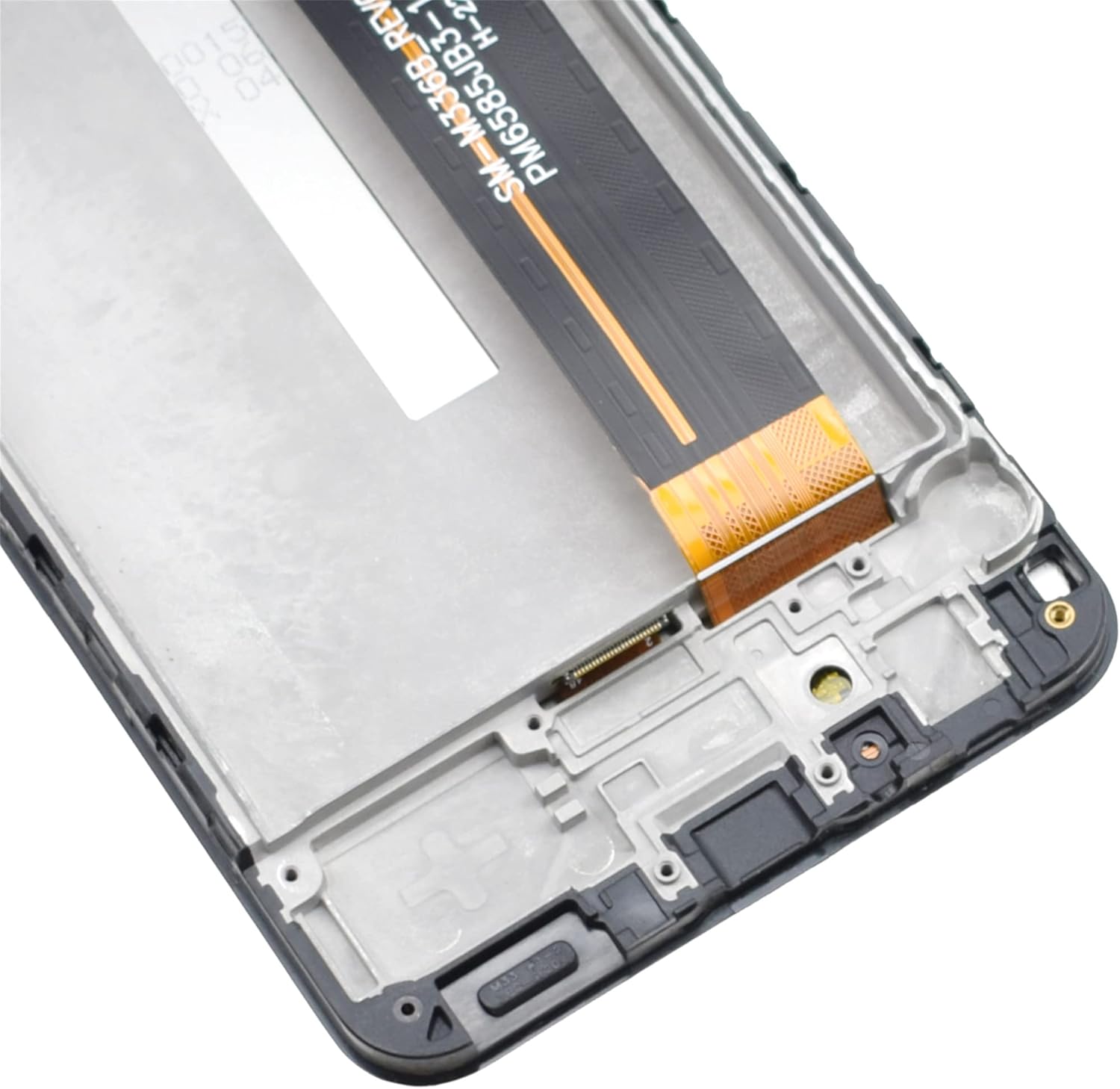 Complete Screen LCD Digitizer Touch Assembly Replacement for Samsung Galaxy M33 SM-M336B with Tool Kit and Screen Frame Installed Black 6.6"