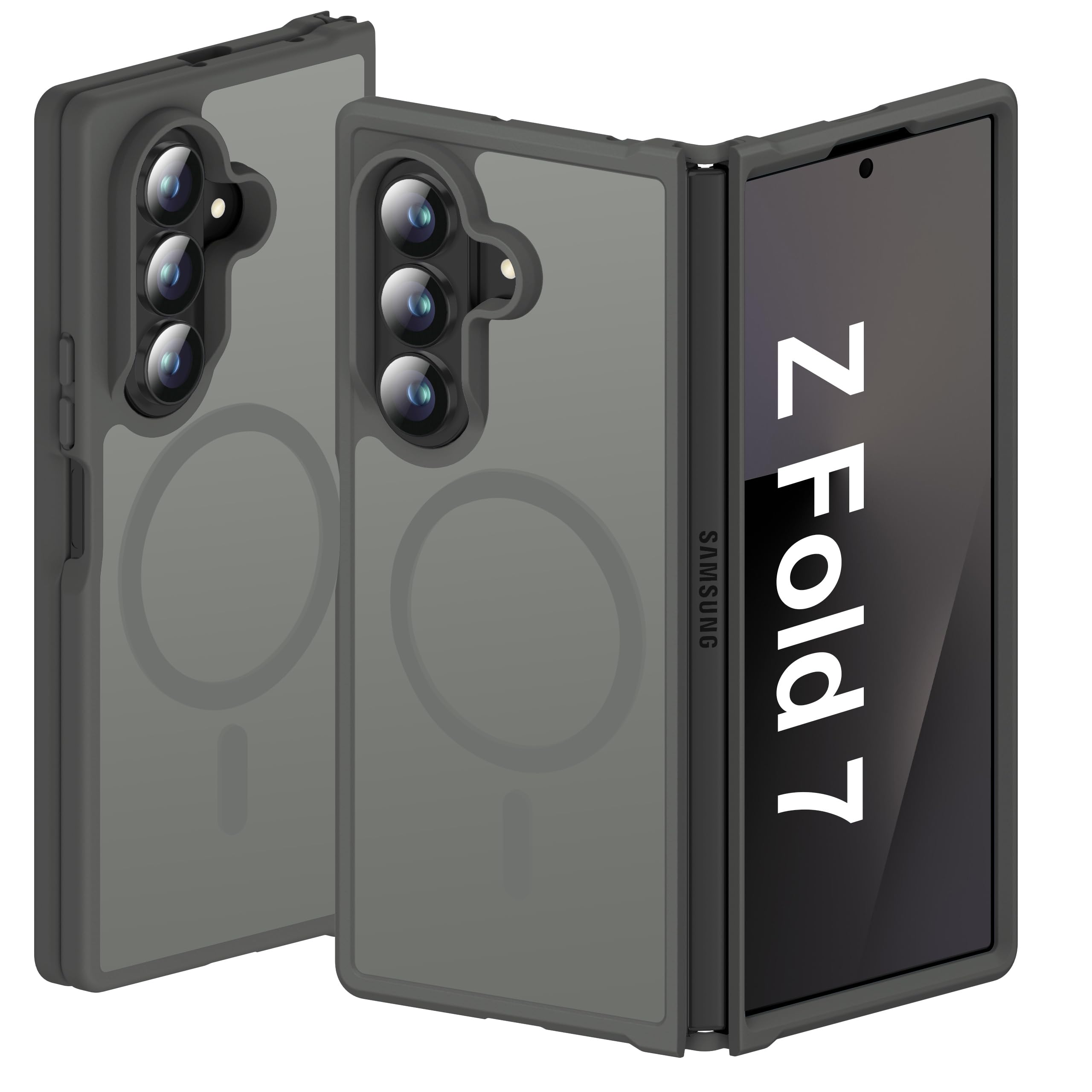 ORETECH 3 in 1 Magnetic for Samsung Galaxy Z Fold 7 Case Grey