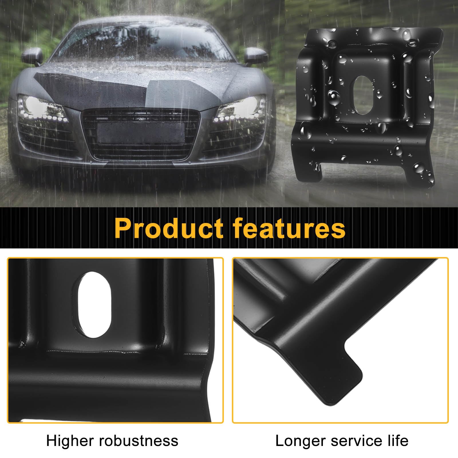 2 Pezzi Staffa di Fissaggio per Batteria Auto, Set di Staffe e Viti Metalliche per Batteria, Kit di Fissaggio per batteria auto 1J0803219, Set di Ancoraggio per Batteria Auto per SUV e Autovetture