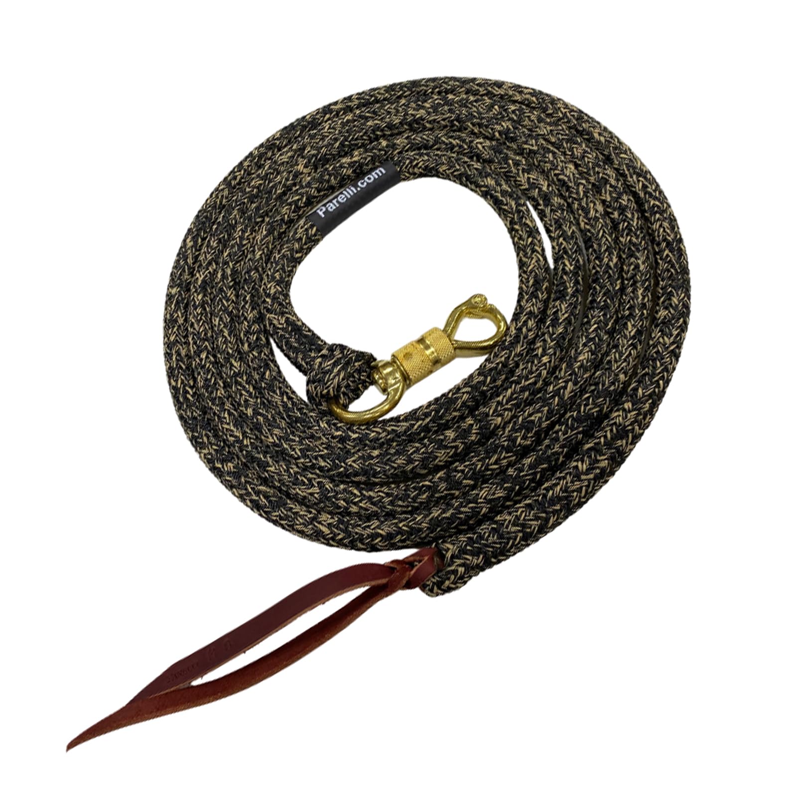 PARELLI Vaquero - Corda da allenamento per cavalli, resistente, multiuso, per uso quotidiano, con passante e bottone Latigo, diametro 9/40,6 cm, treccia liscia per yachting