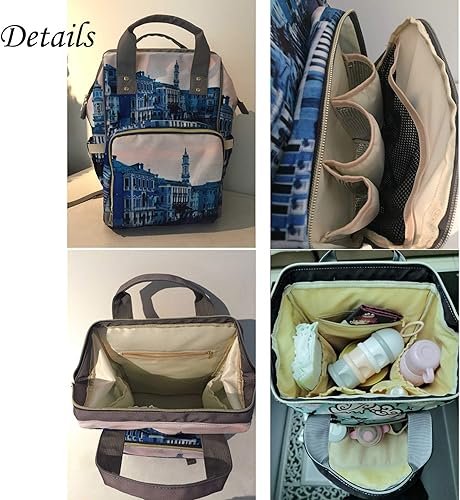 Miniatura 5 de Jirafa personalizada con gafas, bolsa de flores con nombre, bolsa personalizada, mochila de viaje casual para regalos de mamá y niña, De.3,