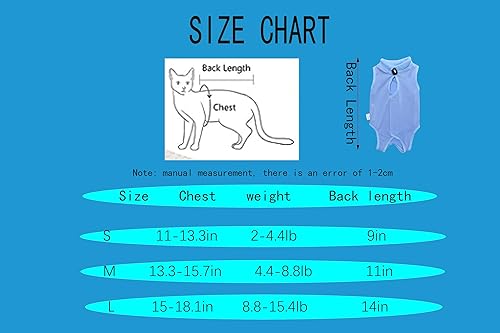 Miniatura 7 de Traje de recuperación de cirugía de gato, enterizo de gato para gatos después de una cirugía, esterilización quirúrgica poscirugía poscirugía herida